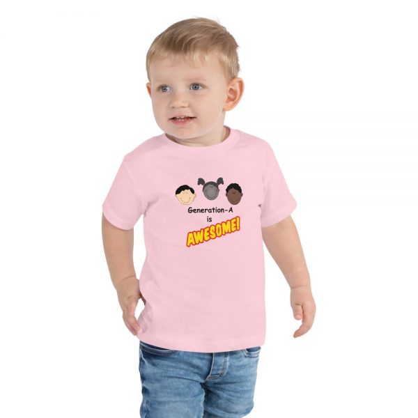 Generation-A is Awesome! – Toddler Short Sleeve Tee - Pink